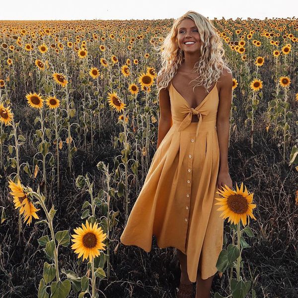 

womens boho beach sumemr robe femme single breasted elegant dress holiday vacation playa sundress ladies yellow vestido mujer, Black;gray
