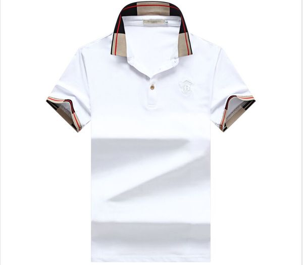 

mens polo shirt bur berrys embroidered tshirt summer new trend fashion tshirts lapel breathable t-shirts comfortable wild couple t shirt, White;black