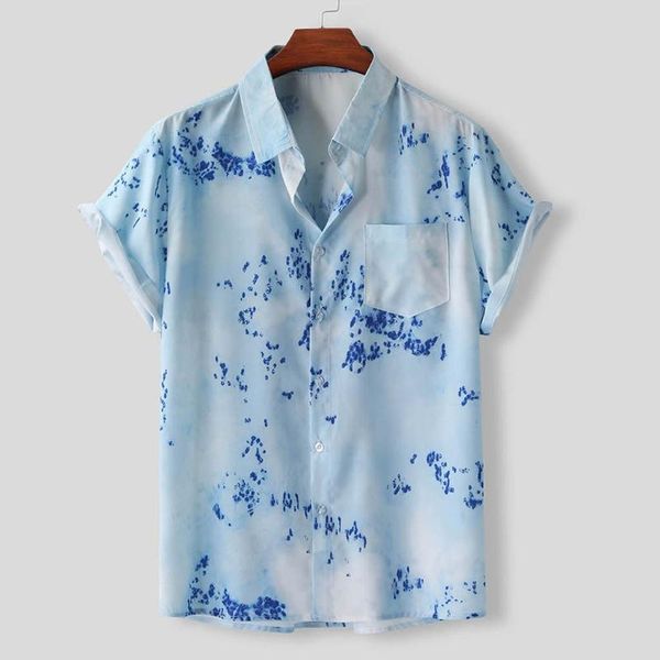 

new hawaiian print shirt men summer men shirt short sleeve button casual linen mens shirts slim fit shirts camisa masculina, White;black