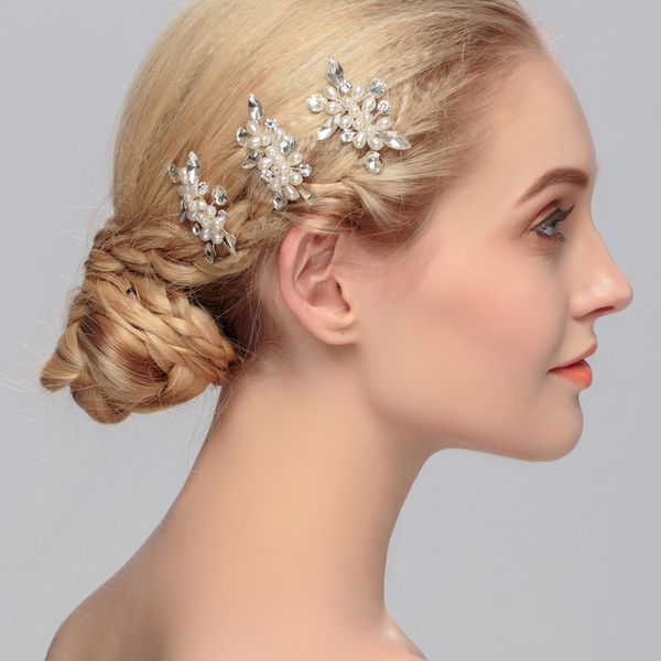 

handmade crystal stone hair combs fashion pearls women headdress wedding hair headband accessories fs47