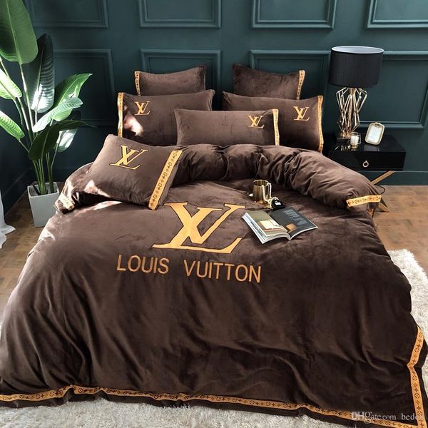 

high grade contracted bedding design europe and america duvet cover sheet pillowcase cover sets 4pcs 444