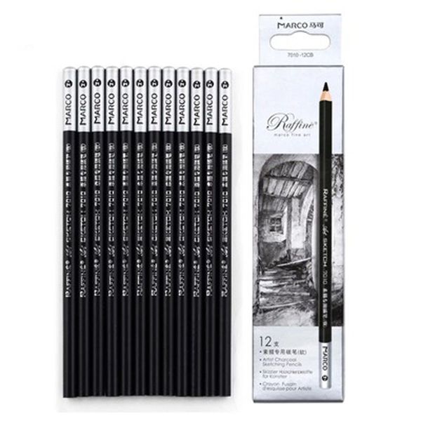 

carbon pen 12pcs highlight pen white sketch pencil sketch art supplies professional hand-painted carbon