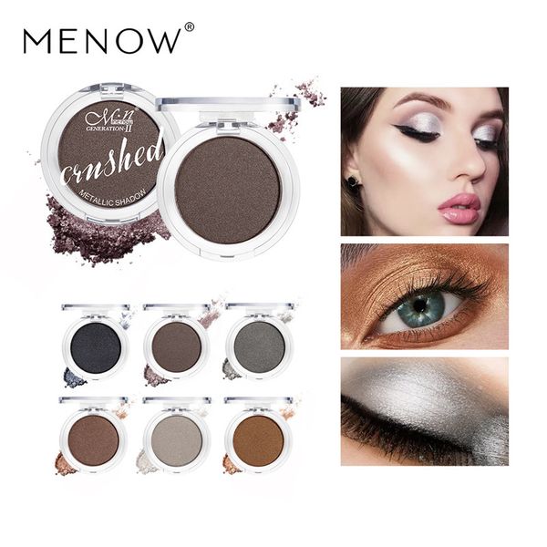 

6 colors metallic luminous eye shadow easy to color makeup lasting natural waterproof sweat-resistant single eye shadow palette