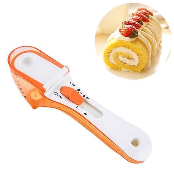 

пластиковые регулируемое измерения ложки seasoner шкала scoop diy кухня кулинария ручка выпечка сахарная пола measure tool