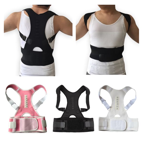 

women men posture corrector orthopedic back release back pain straightening lumbar corset support brace belts, Black;gray