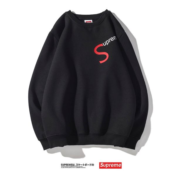 

красный ящик логотип роскошные мужской свитер нового саллинг случайного свитером комфортно хлопок дышащей свободного свитера дикого обычая т, White;black