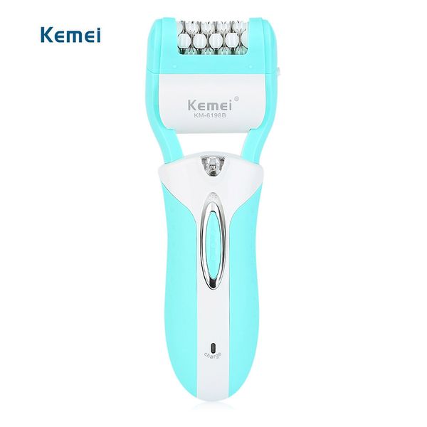 

kemei 3 in 1 epilator shaver dead skin callus remover rechargeable for women legs,face,underarms,bikini line km-6198b eu plug