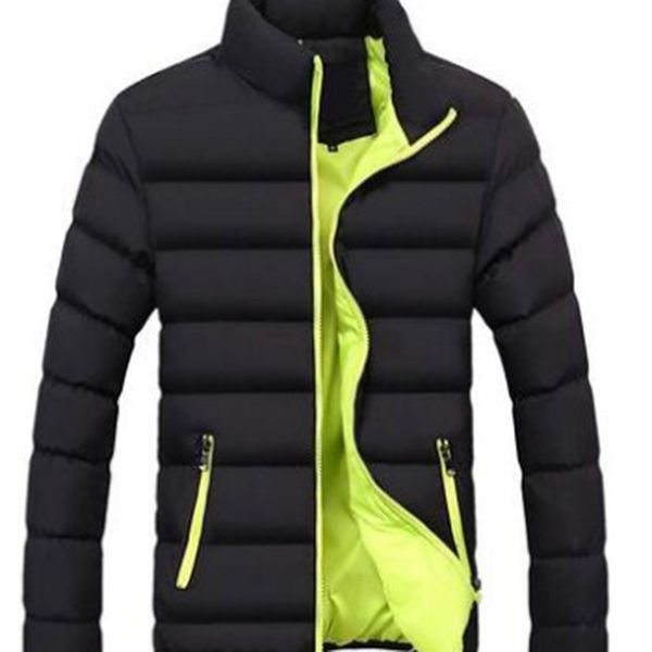 

male outwear coat winter warm duck down casual plus size down jacket parka snow-outwear oversize men overcoat, Black