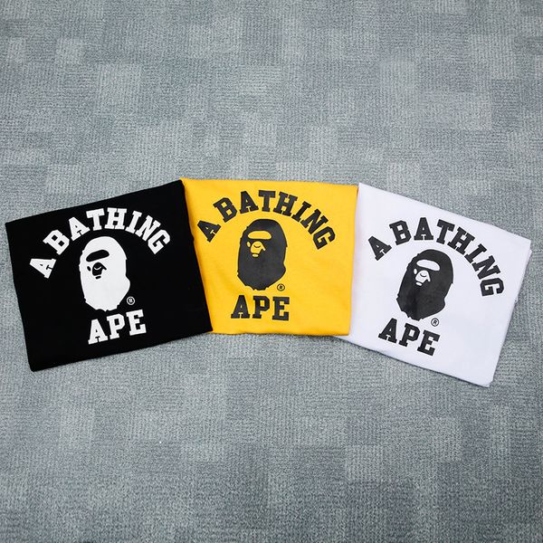 

19ss Мужские дизайнеры футболки Apes head футболка пуловер с коротким камуфляжем AIP HIP HO