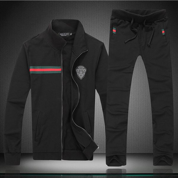

men brand designer coats &pants jacket tracksuit fashion cardigan sweatshirts zipped mens jackets set autumn winter tracksuits, Gray