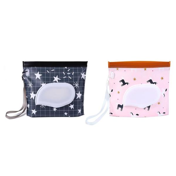 

portable baby kids wet wipes bag portable practical waterproof easy to clean clutch carrying wet paper tissue container case
