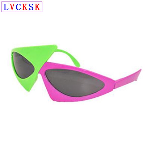 

roy purdy same style hip-hop glasses novelty green rose patchwork asymmetric triangular sunglasses party dance bar spectacles a3, White;black