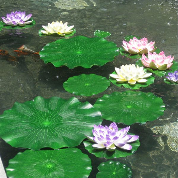 

artificial eva lotus leaf floating pool decorative aquarium fish pond scenery home gardon decoration