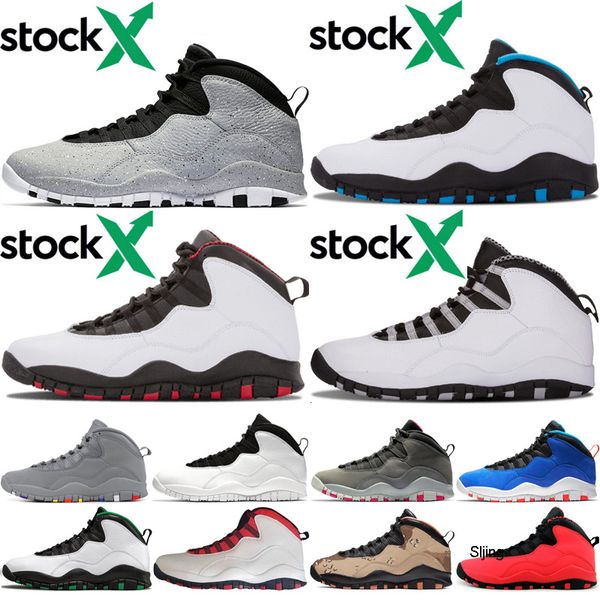 

designer mens basketball shoes 10 10s seattle cement men shoes cool grey chicago powder blue steel grey trainers sports sneaker 40-47