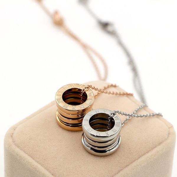 

lady jewelry римские цифры ожерелье стали спринг ожерелье из нержавеющей звено цепи любовь ключицы короткое ожерелье женщин k29-1, Silver