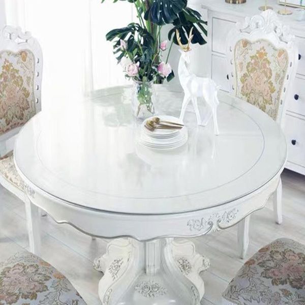 

balle 1.5mm round pvc transparent table cover tablecloth protector desk pad soft glass dining heavy duty plastic mat 1.5mm y200421