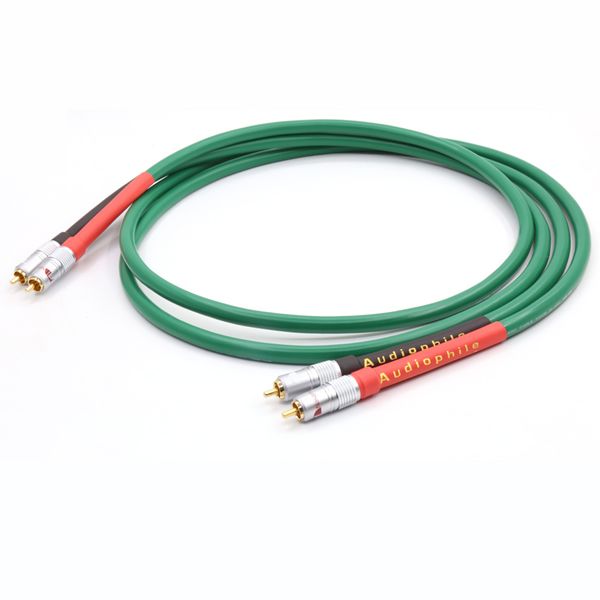 

pair 2328 pure copper +silver plated hifi audio cable rca interconnect cable