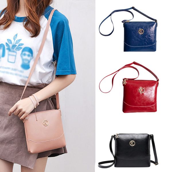 

kkmhan brand 2019 new lady soft leather solid color wild shoulder oblique small square bag dropshipping schoudertas dames