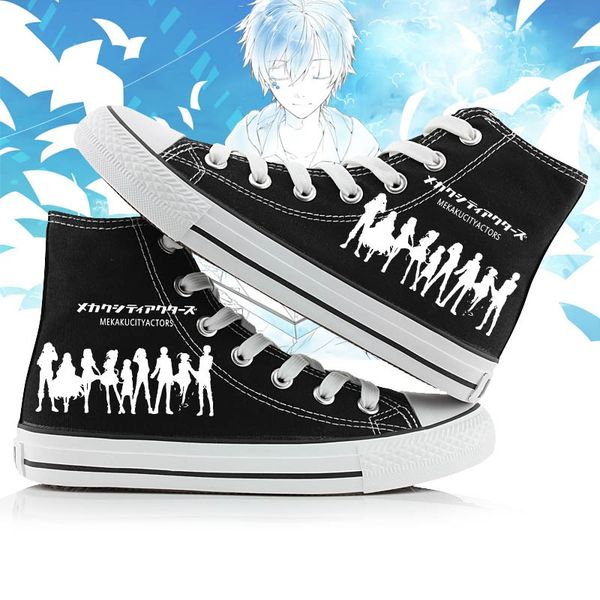 

high-q anime kagerou project kido tsubomi casual canvas shoes kagerou project seto flat bottom duck shoes plimsolls, Black