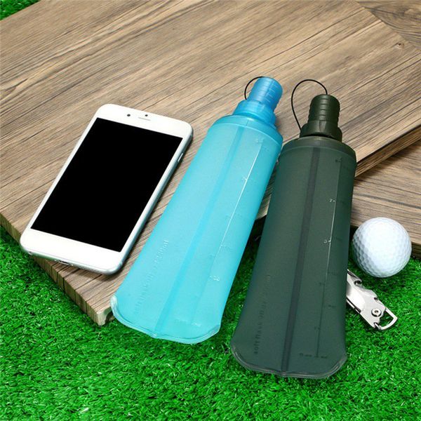 

250ml/500ml tpu outdoor sport bottle hydro soft flask collapsible drink water bottle for running camping hiking bicycle fitness