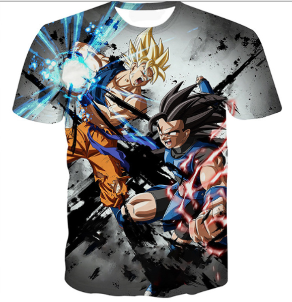 

2019 Новый Аниме Dragon Ball Goku Мода Super Saiyan Vegeta Футболка 3D Печать Футболка С Коротким Рук