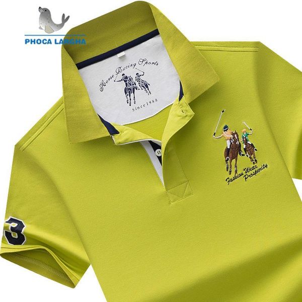 

men's polo shirts brand cotton short sleeve camisas solid embroidery polo summer stand collar male polo shirt plus size s, White;black