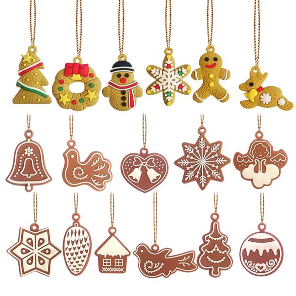 

11pcs/pack gingerbread man christmas tree wind bell chime timbre bird angel christmas ornaments or decoration