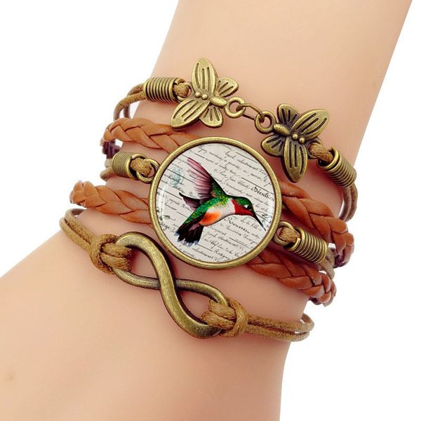 

humming hummingbird time bracelet butterfly ornaments, Golden;silver
