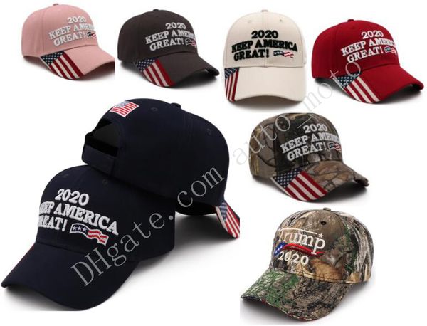 7 tipos de alta qualidade chapéus de sol Donald Trump 2020 bonés de beisebol tridimensionais nos eleição presidencial chapéu camuflagem bonés de beisebol