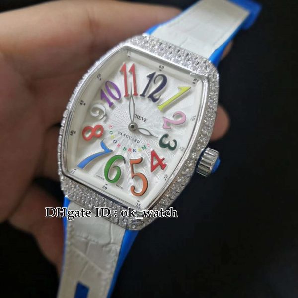 

top ladies'colection v 32 sc fo col drm женские кварцевые часы 33 мм с белым циферблатом женские модные часы белые кожа / резиновый ремешок, Slivery;brown