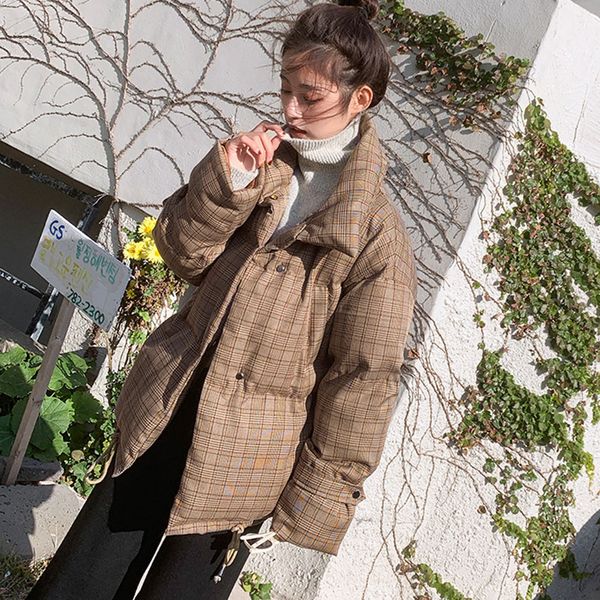 

women oversized warm parkas winter soft fur casual padded coats female thick plush outdoor long casaco hooded outerwear coat, Black