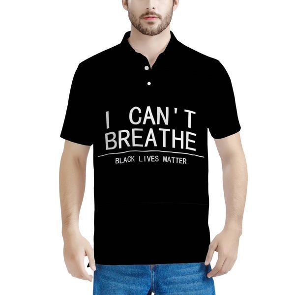

men's polo shirt america i can't breathe shirt black lives matter, Gray;blue