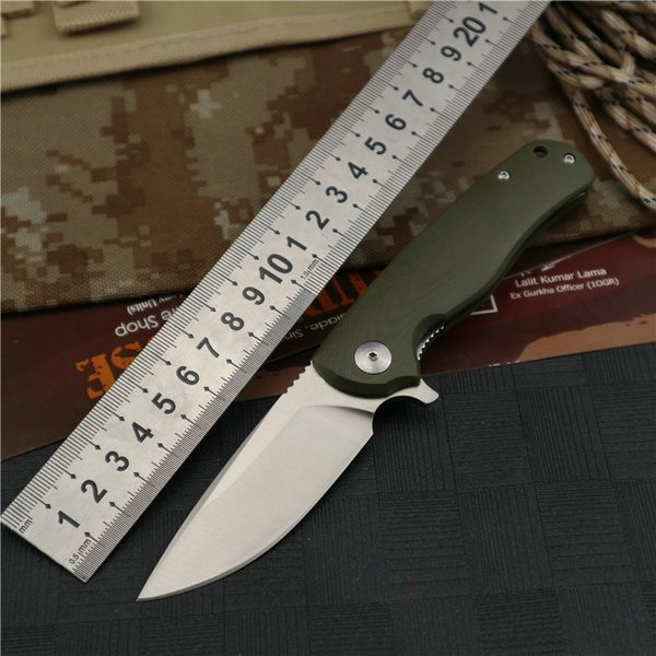 

D2 knife folding pocket knife army knives hunting survival straight tactical utility outdoor G10 Handle Ball Bearing folding blade knife