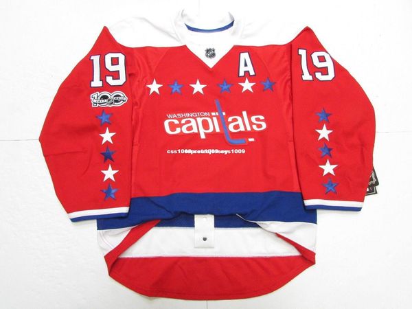 

custom backstrom washington capitals third 100th anniversary edge 2.0 jersey stitch add any number any name mens hockey jersey xs-6xl, Black;red