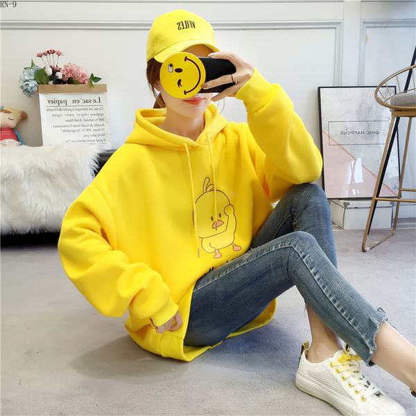 

fashion hoodies 2019 spring women sweatshirt yellow casual hoodies women winter harajuku girls sweatshirt, Black