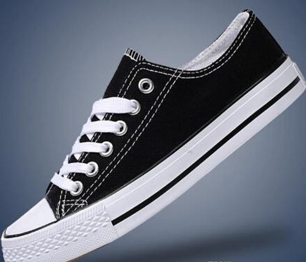 

drop shipping 2019 brand new 15 colors all size 35-46 high sports stars low classic canvas shoe sneakers men women designer casual shoes, Black