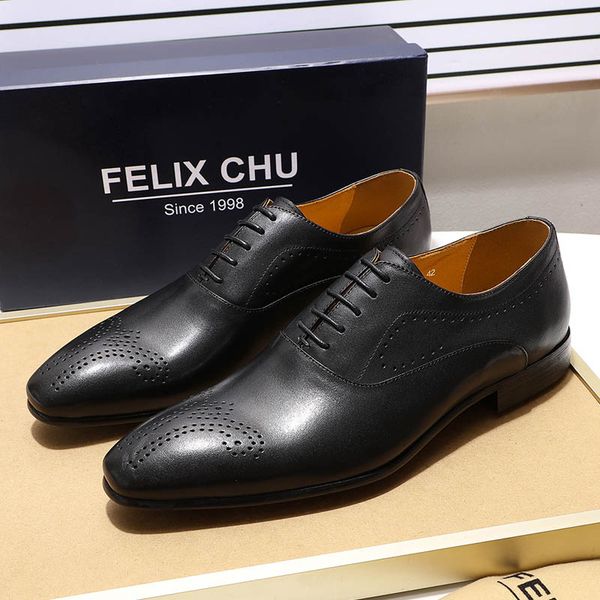 

luxury lace up mens dress shoes genuine leather formal leather shoes oxford comfortable office work business footwear male flats, Black