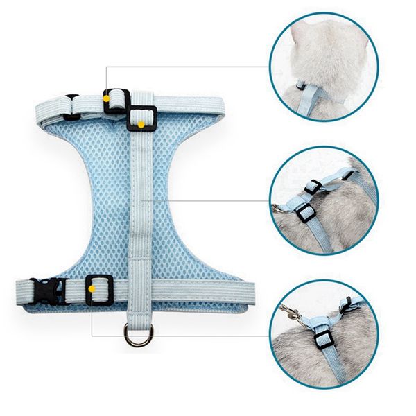 

1pcs bow walk-in pet harness cat vest type chest strap set japanese style cat pull rope anti-break cat vest harness