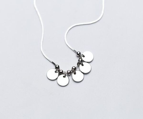 

bohi round beads &coin pendant necklace real. 925 sterling silver fine jewelry gtlx1530