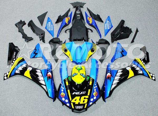 

New injection mold ab motorcycle fairing fit for yamaha yzf r1 2015 2016 yzf r1 15 16 yzf1000 fairing kit cu tom blue yellow