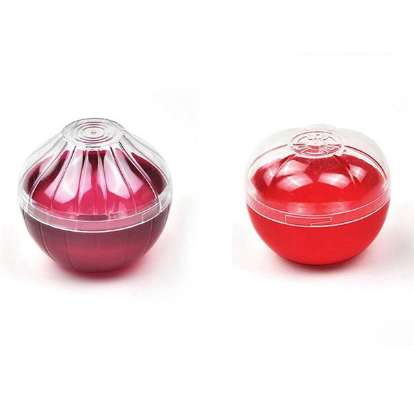 2pcs фруктов растительные контейнеры для хранения лук лимонный помидоры и чеснок экономайзер кухни креативные инструменты keep fresh (oniont, Pink;blue