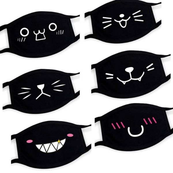 

anti dust men women black face mask mouth mask expressiong teeth cute mouth fashion teeth face