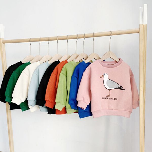 

2019 fashion treasure and velvet oceanic fleece children's cartoon sweatshirt for kids baby cloth cartoon print selling, Black