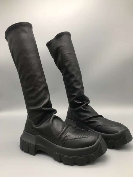 Factory Outlet nuove scarpe in vera pelle di fascia alta moda stivali persional in cotone elasticizzato con tacco alto in pelle di pecora