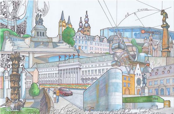 

koblenz коллаж мит форум - leinwandbild home decor расписанную hd печать картина маслом на холсте wall art canvas картинки 191230