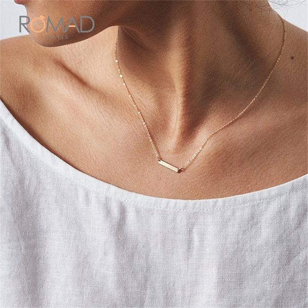 

trendy short stick necklace for women dainty gold silver clavicle chain necklaces personalized necklace statement jewelry gifts