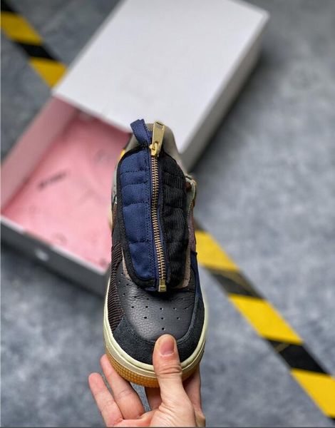 

2020 travis scott x forced ts yy 1 one velvet multi color stitching zipper running shoes for men sports trainer sneakers