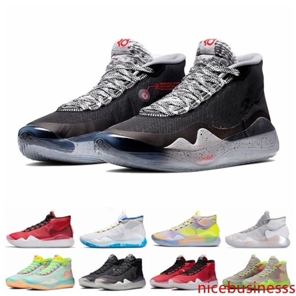 

2019 mens basketball shoes kd 12 11 eybl 90s kid warriors home wolf grey uuiversity red finals kevin durant 12s sport sneakers trainers 7-12