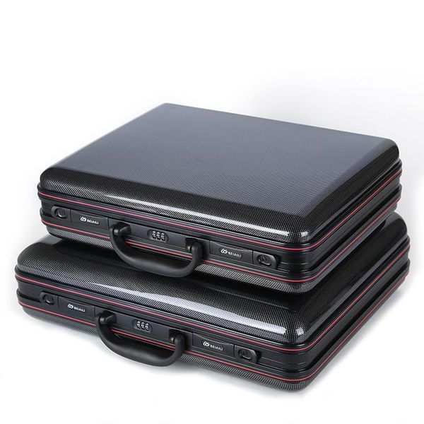 

men portable password box business briefcase documents travel carryon toolbox lapcase black