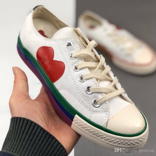 

1970s big eyes play chuck 70 heart 70s hi pride pack canvas skate shoes classic 1970 canvas shoes jointly name skateboard casual sneakers, Black